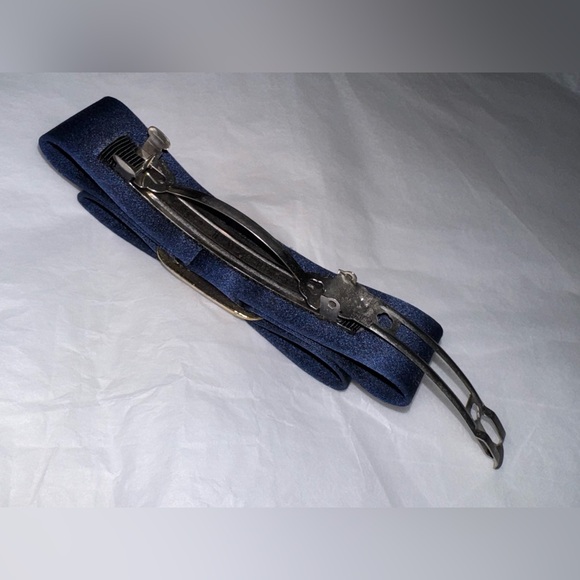 AUTHENTIC Ferragamo VINTAGE Vara Blue Bow Hair Clip Barrette main image 12